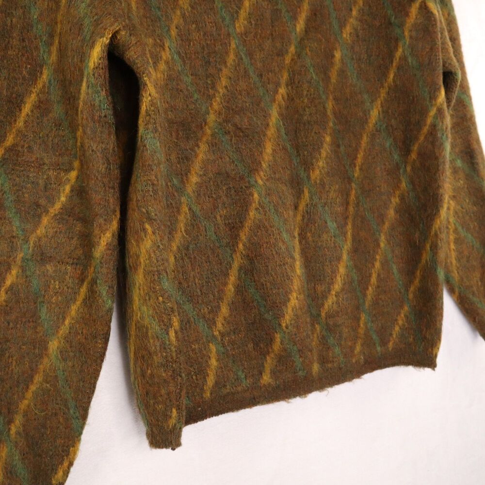 Vintage Alexander's Worsted Wool/Mohair Blend Sweater Women's XL Brown Pullover - Picture 3 of 10